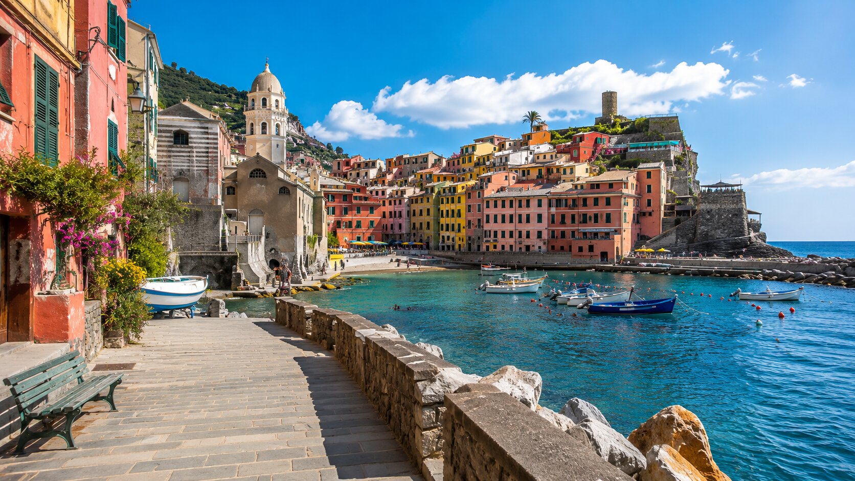 clear weather in Cinque Terre