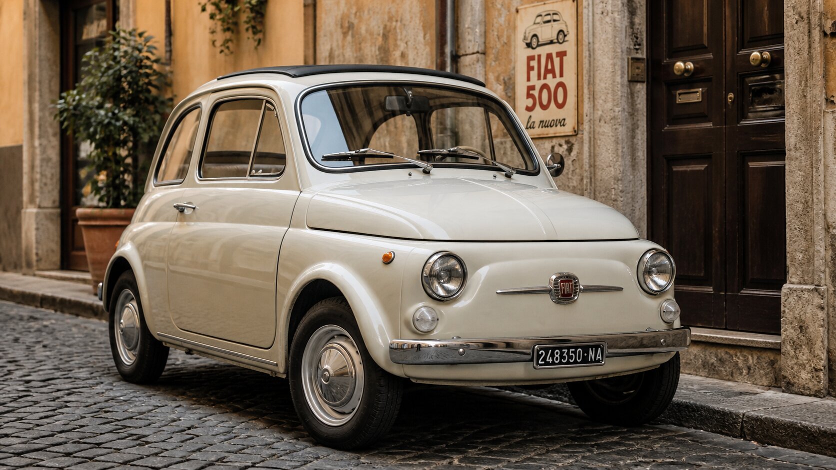 original Fiat 500 1957 design in Italy