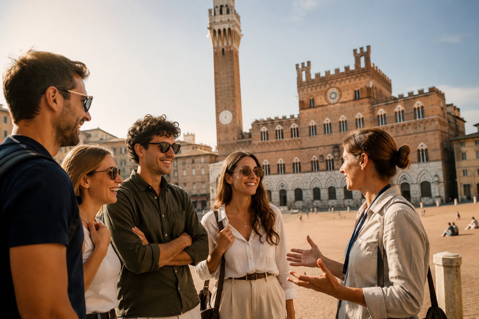 small group with private guide in Siena