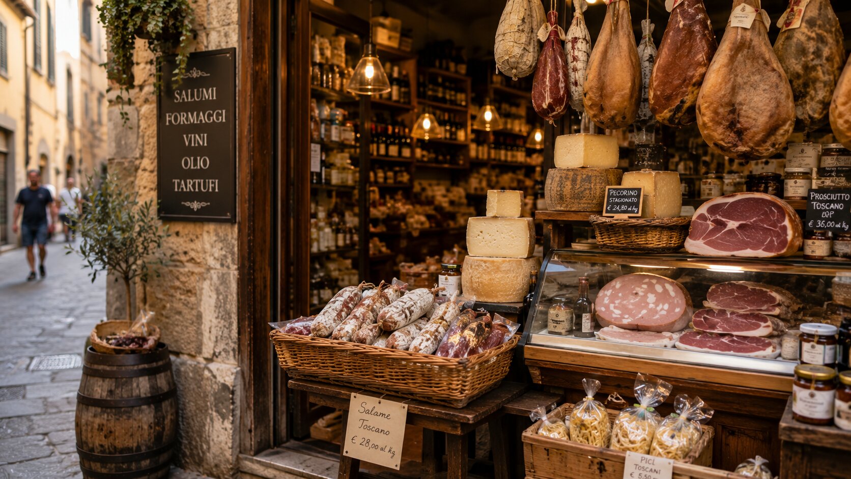 Traditional food shop in Florence