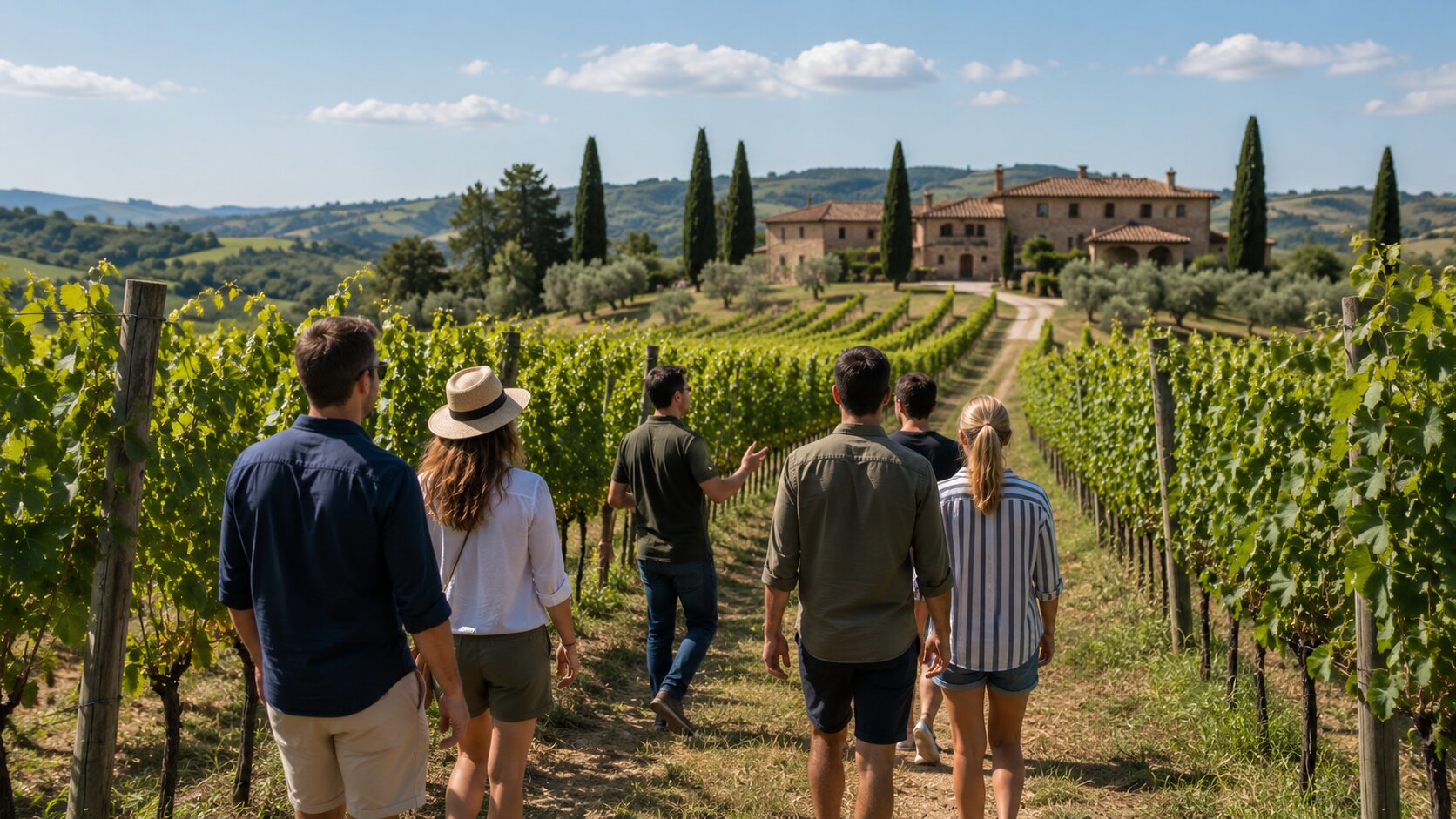 Guided tour through a Chianti vineyard