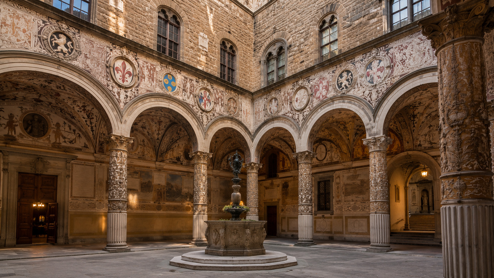 Medici site in Florence inside Palazzo Vecchio courtyard