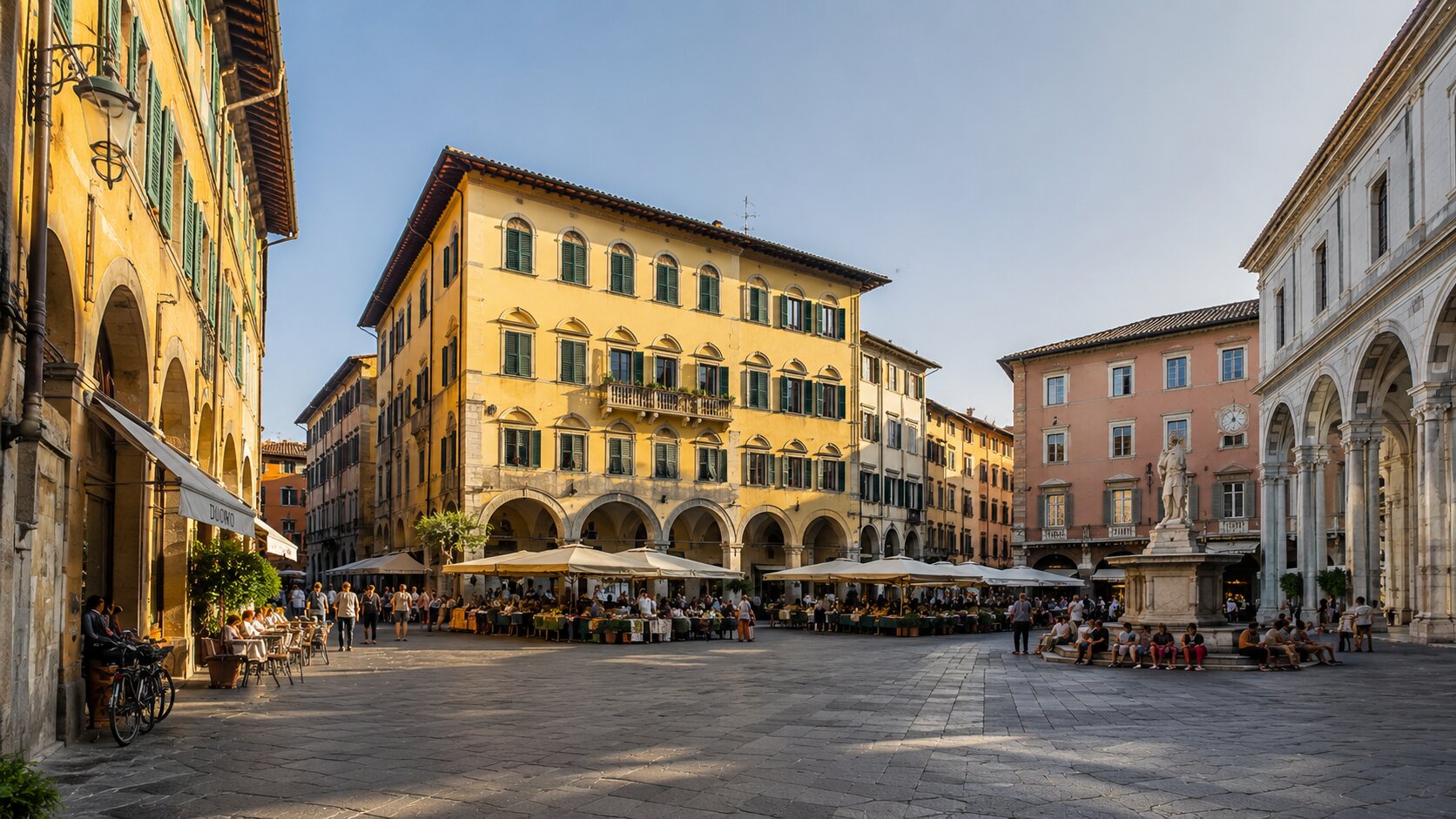 Historic Piazza delle Vettovaglie in Pisa