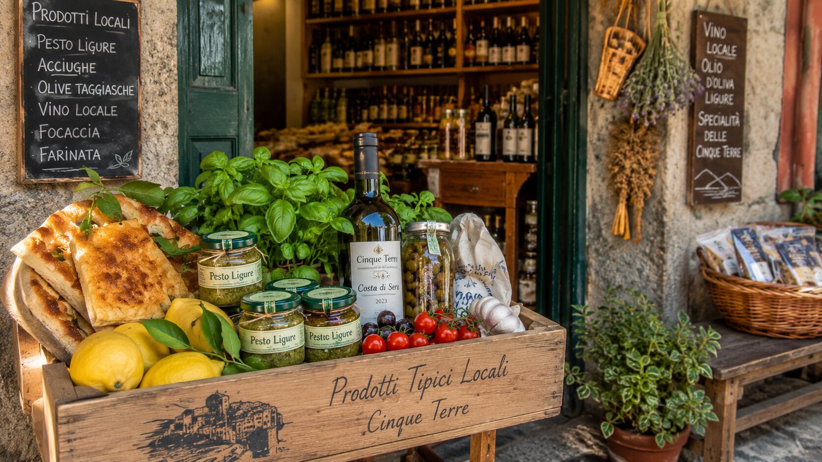 Local food shop in Cinque Terre