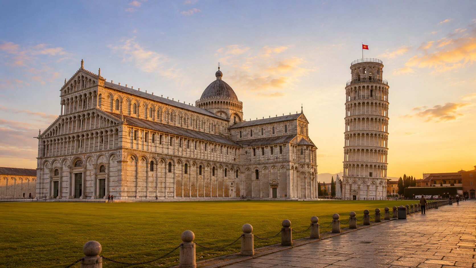 Piazza dei Miracoli in warm autumn light