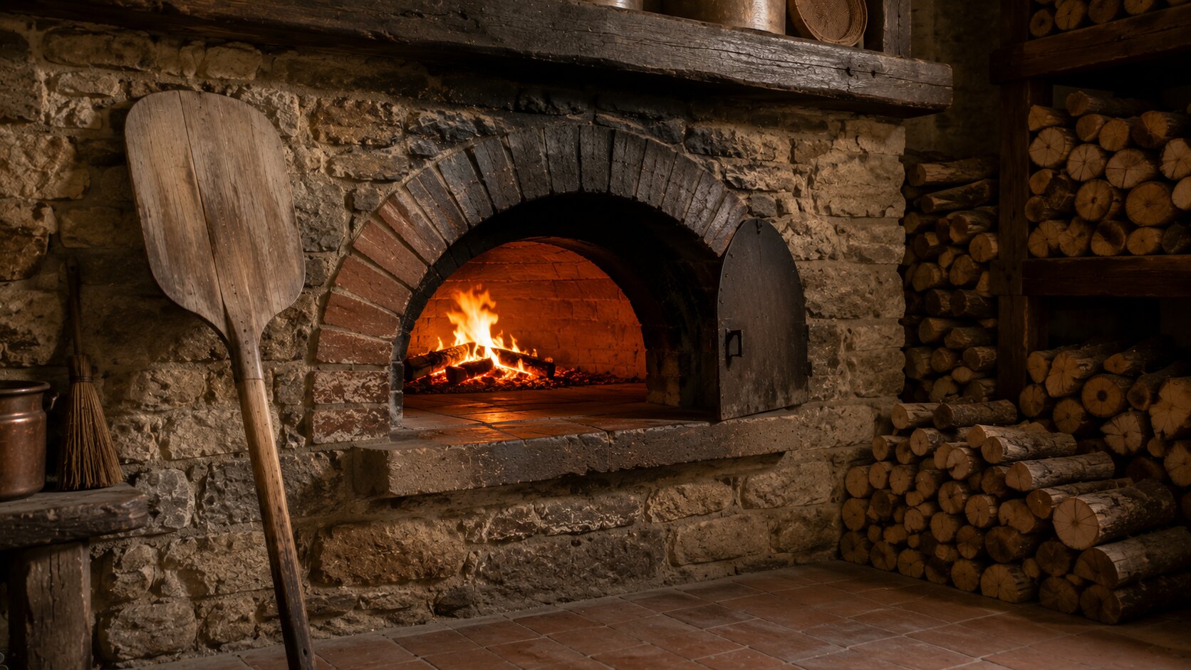 Traditional Tuscan wood-fired oven