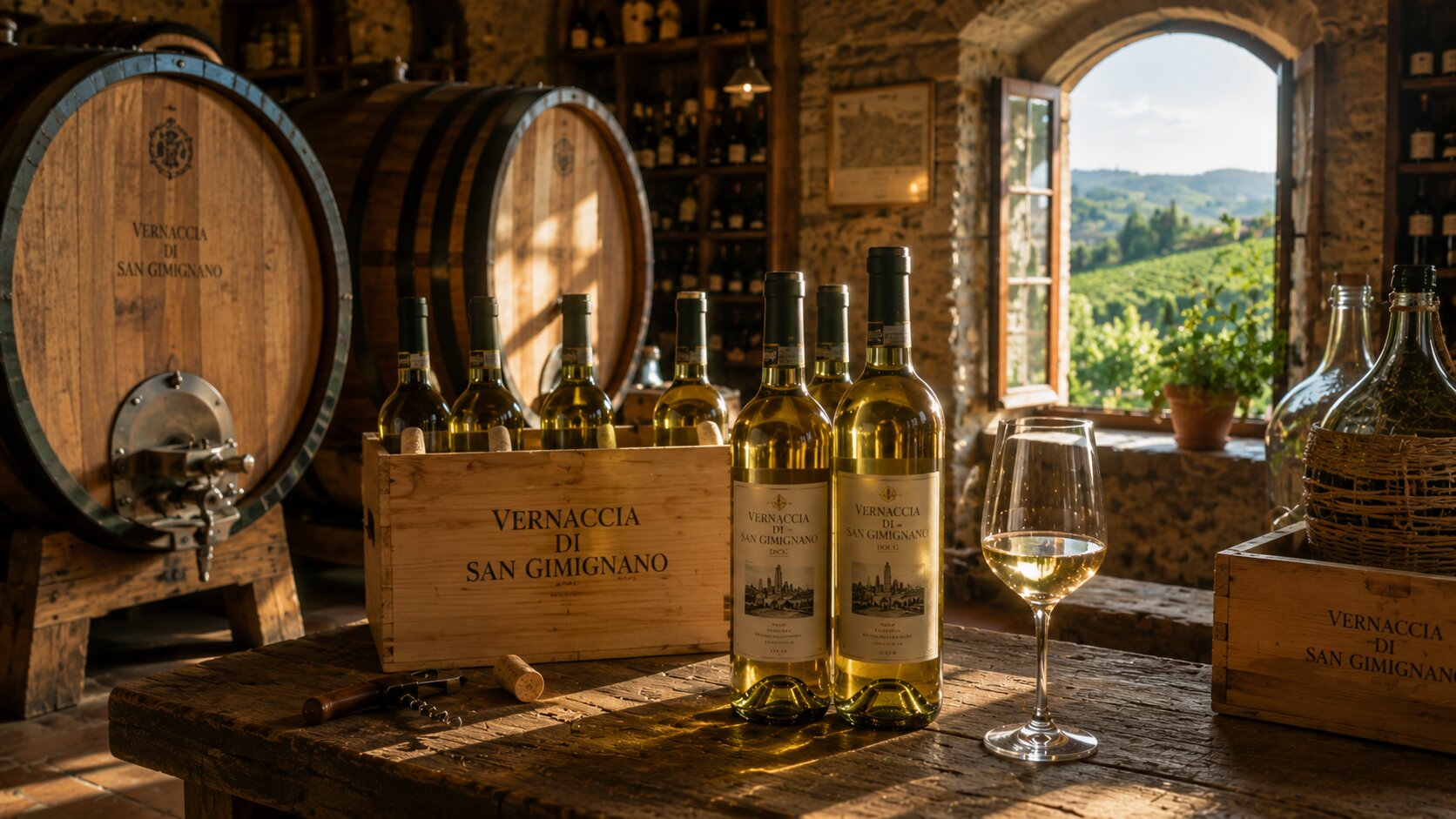 Traditional Vernaccia wine cellar