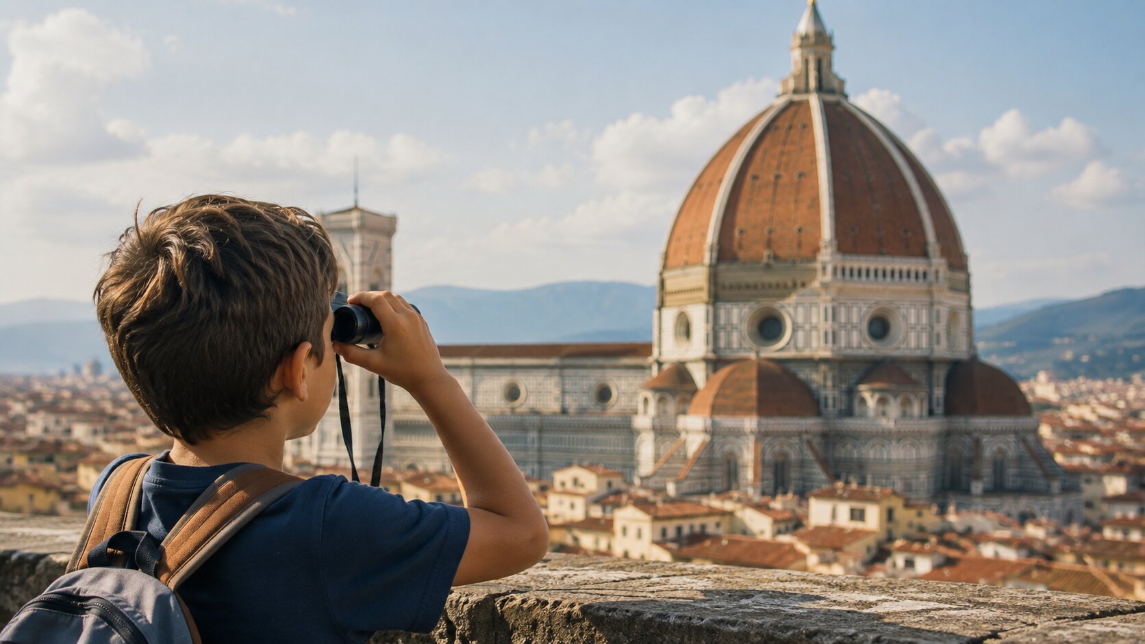 Child discovering Brunelleschi's Dome