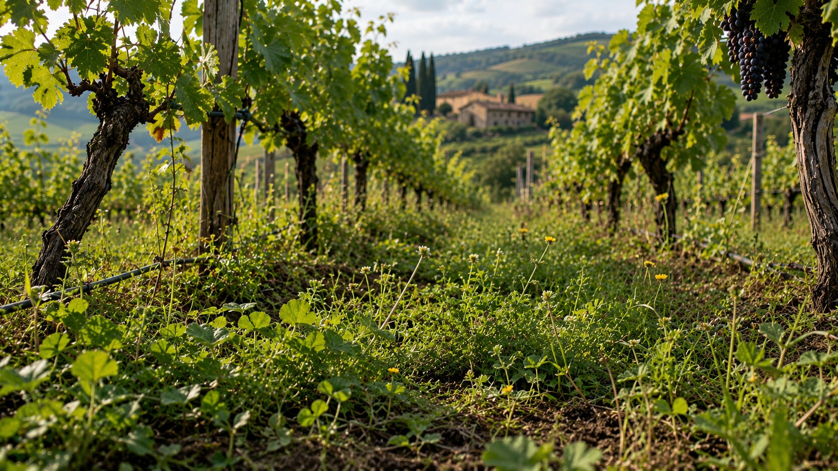 Organic Sangiovese vineyard in Chianti