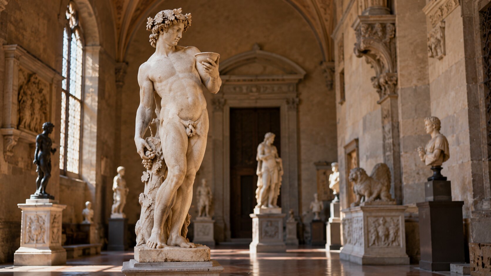 Renaissance Bacchus sculpture in Florence