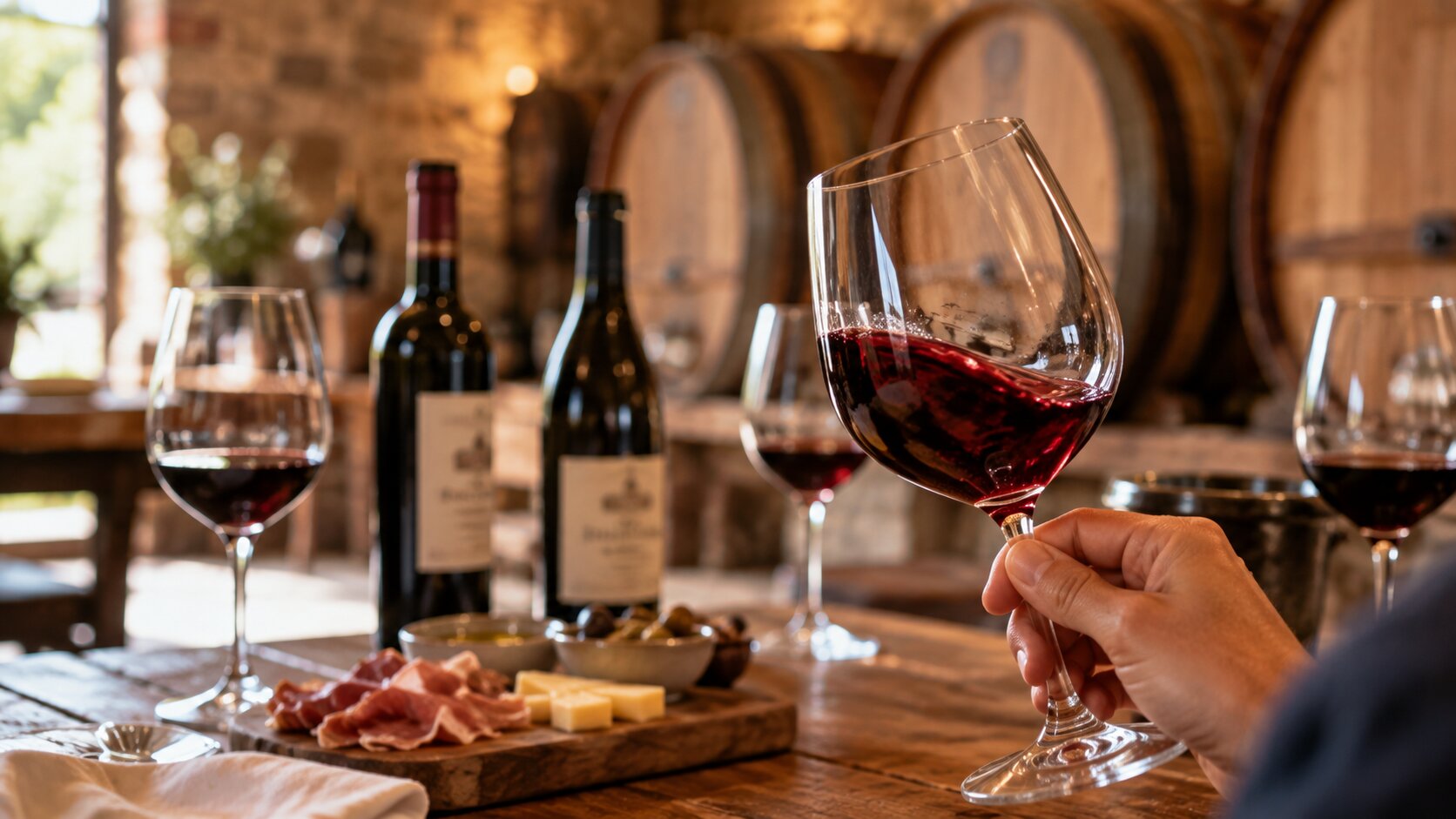 Chianti wine tasting in a Tuscan cellar
