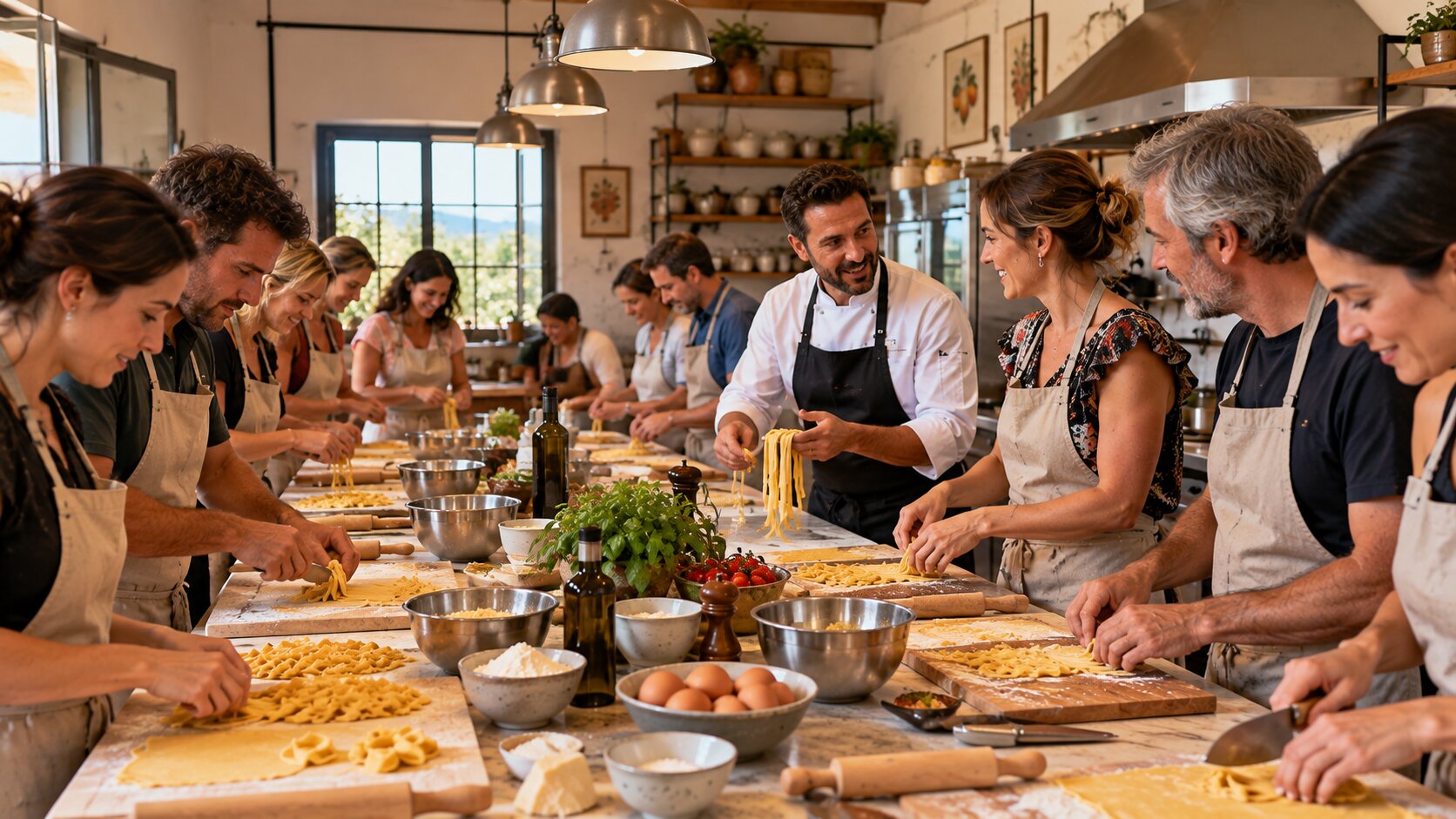 Group cooking class in Florence