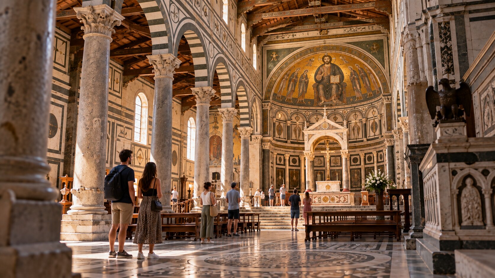 Interior of San Miniato al Monte in Florence
