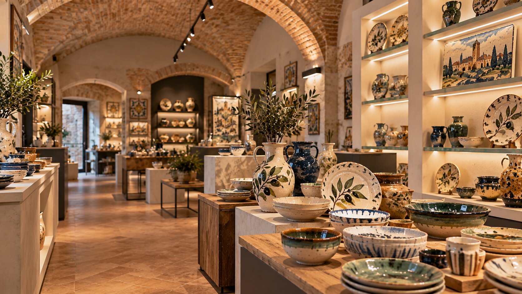 Handmade ceramics in San Gimignano