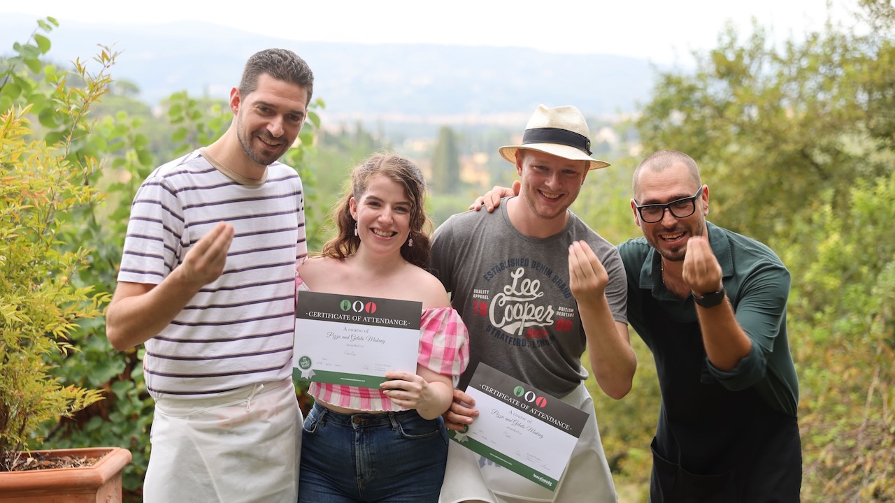 Florence Pizza or Pasta Cooking Class with Gelato Making at a Farmhouse in Tuscany 12